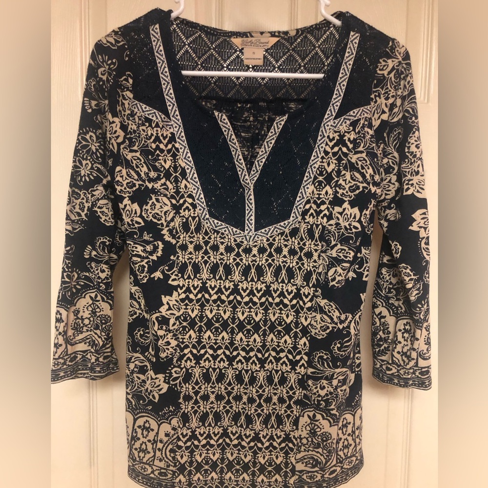 Women’s Lucky Brand small 3/4 sleeve blouse